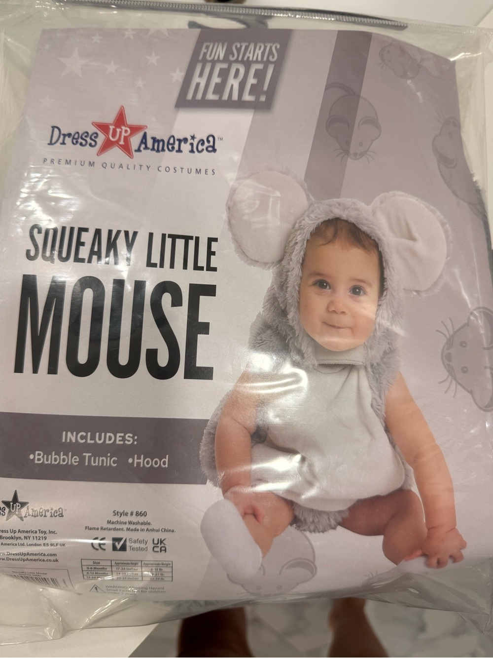 Dress Up America 'Squeaky Little Mouse' Baby Costume - Customized to a cute Rat
